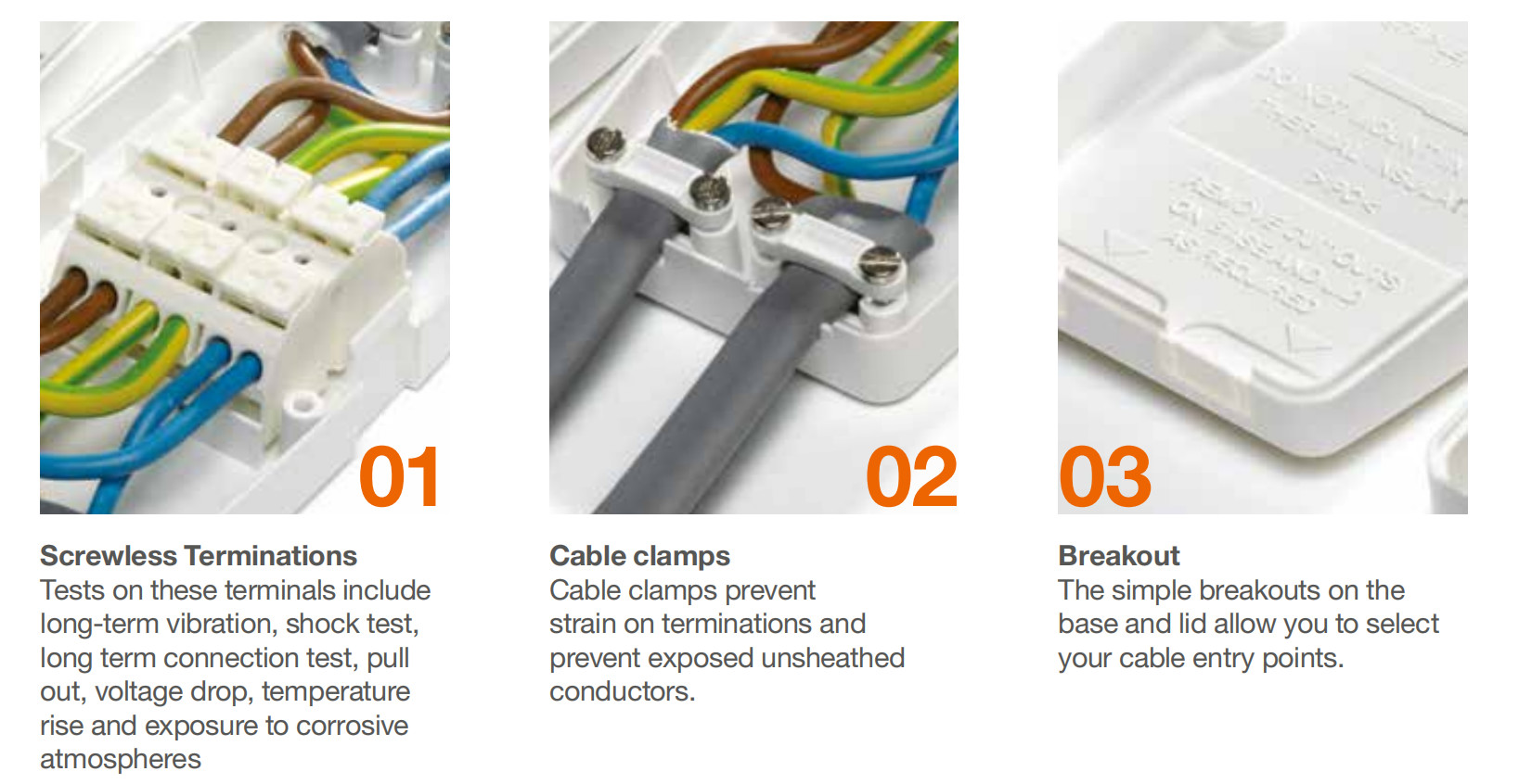 HAROK 3x3x1.5mm2 Plastic Electrical Junction Box Electrical Connector Box