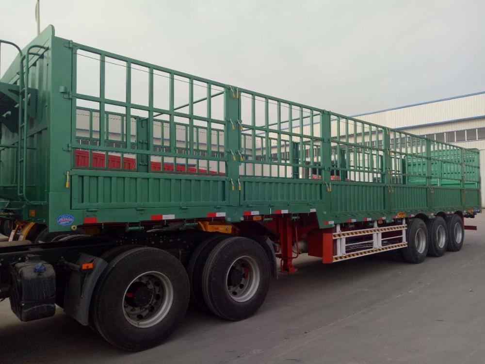 Stainless Steel 3 Axle Cargo Trailer / Skeleton Semi Trailer For Construction Site