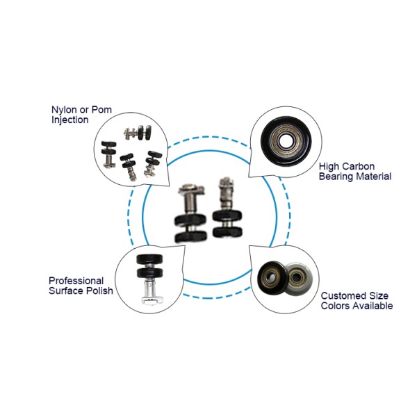 Modern Design Aluminium Sliding Window and Gate Pulley with Plastic Roller Wheel