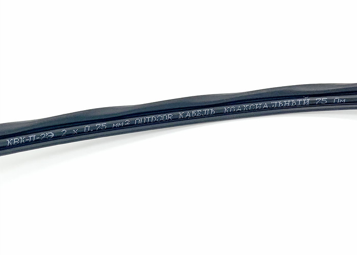 Outdoor UV PE Jacket Siamese Coax Cable PK-75-2-13 2x24x0.2mm CCA Power Wire
