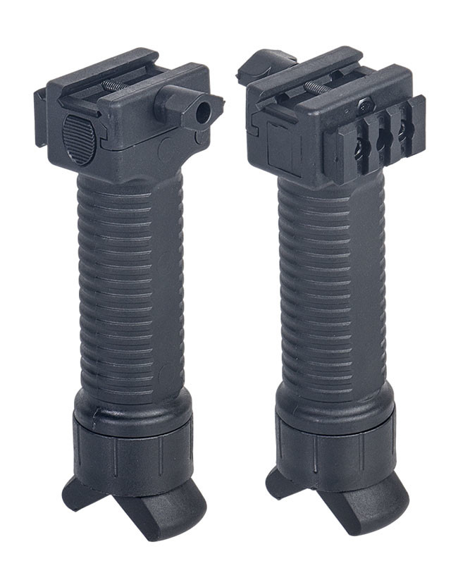 Outdoor Hunting Tactical Vertical Fore Grip with Retractable Bipod and Picattinny Weaver Rail