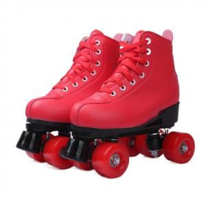 China Brilliant Lightning PU Leather Outdoor Roller Skate Women'S Red Roller Skates on sale