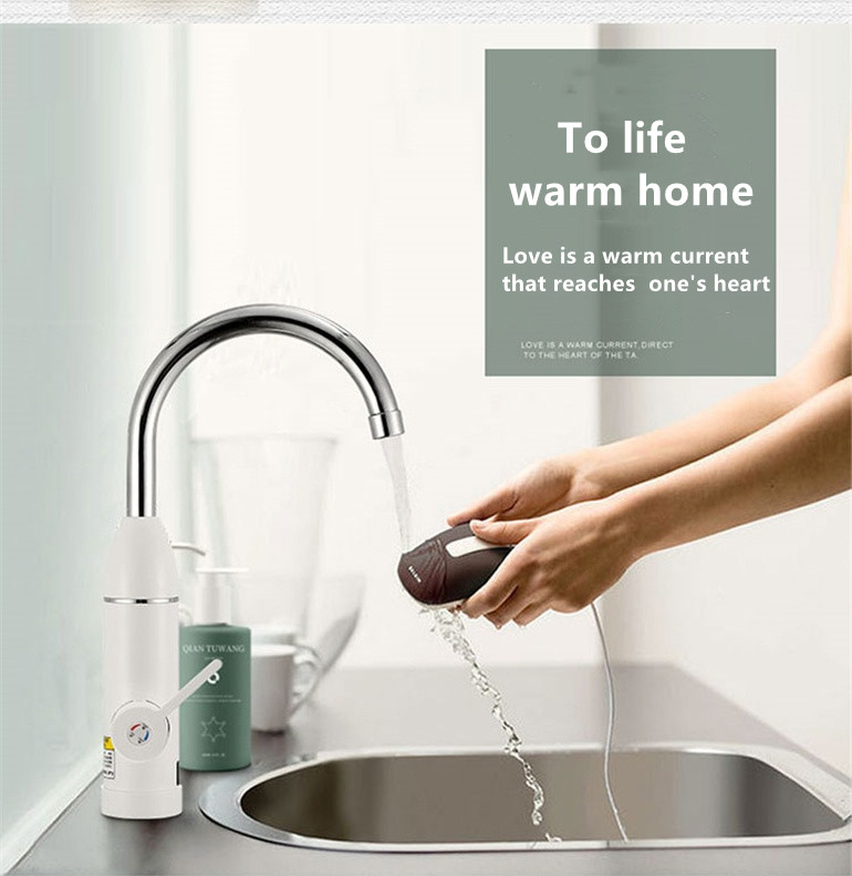304 SS Digital Control Electric Faucet 0.04-0.5MPA Instant Hot Water Heating