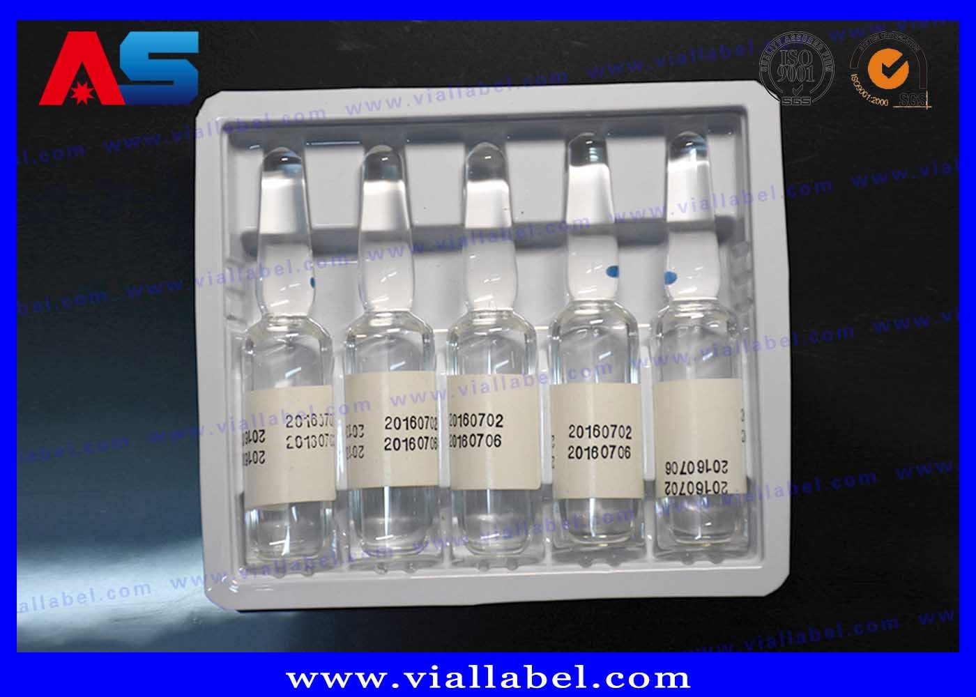 Custom Pharmaceutical Packaging Box For 10pcs 2ml Amp Vials With Plastic Trays