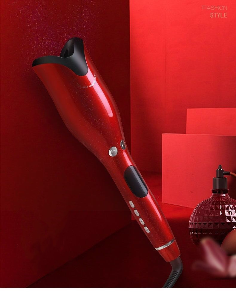 25W Ceramic Coated Auto Rotating Electric Hair Curler 30 Min