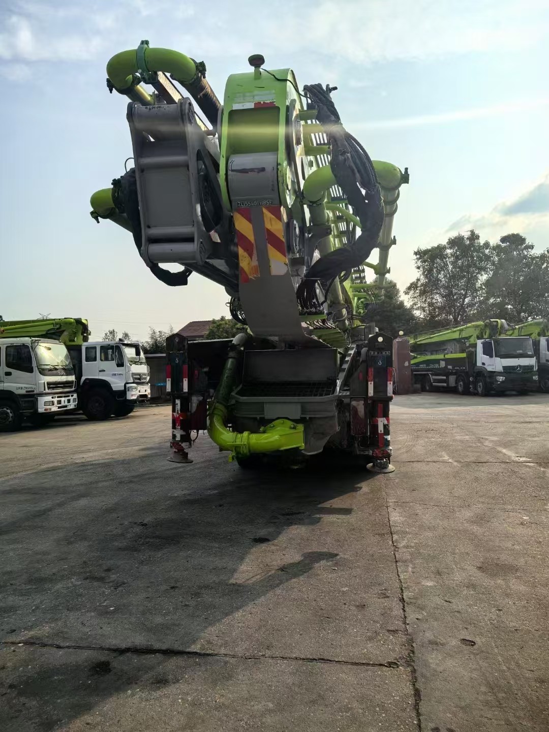 15840mm ZLJ5540THBSF 67m 2021 Zoomlion Used Diesel Concrete Pump Truck Scania Chassis