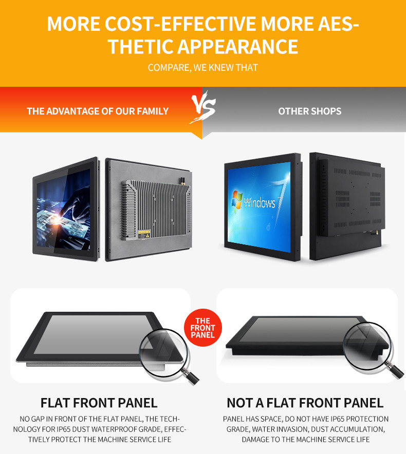15 Inch Touch Industrial Tablet Computer Embedded Fully Enclosed Dustproof