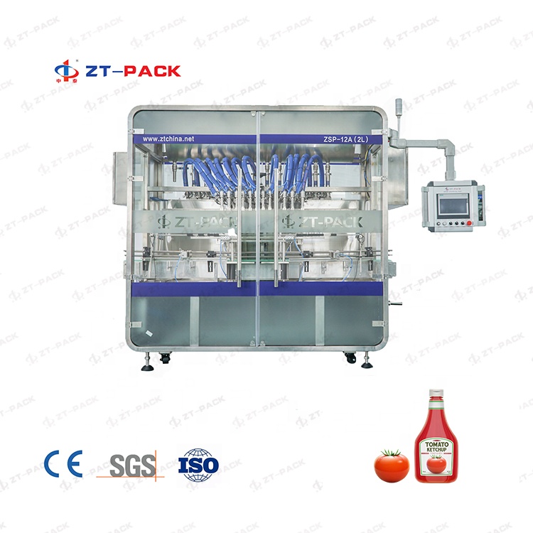 4000bph Ketchup Paste Jam Sauce Hot Filling plastic bottle drum Filling Machine