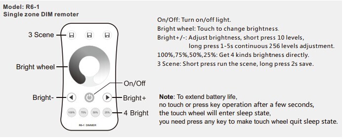 Plastic Rotary Led Dimmer Switch , Dimmable Led Switch With Remote 100-240W