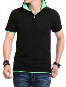 China wholesale polo shirt design with combination China two-tone polo shirts on sale