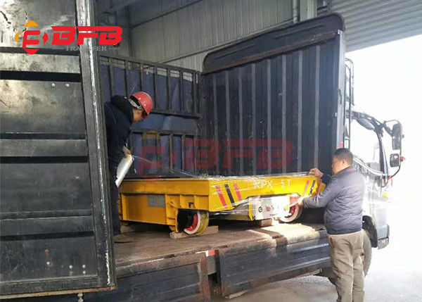 12 Ton Rail Transfer Steel Billet Transport Cart For Diesel Engine