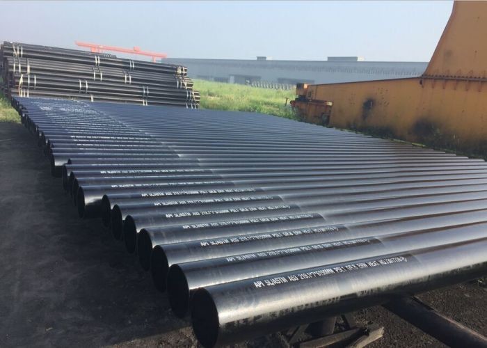 Black ASTM A53 Welded Steel Pipe Grade B For Water / Building