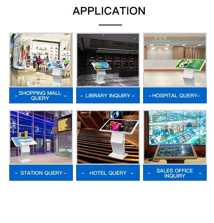 21.5 32 43 55 Inch Touch Self Checkout Kiosk Exhibition Hall All In One