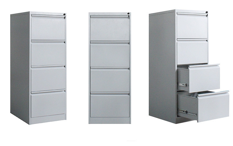 Large Storage 4 Drawer Vertical Filing Cabinet Office Steel Cupboard