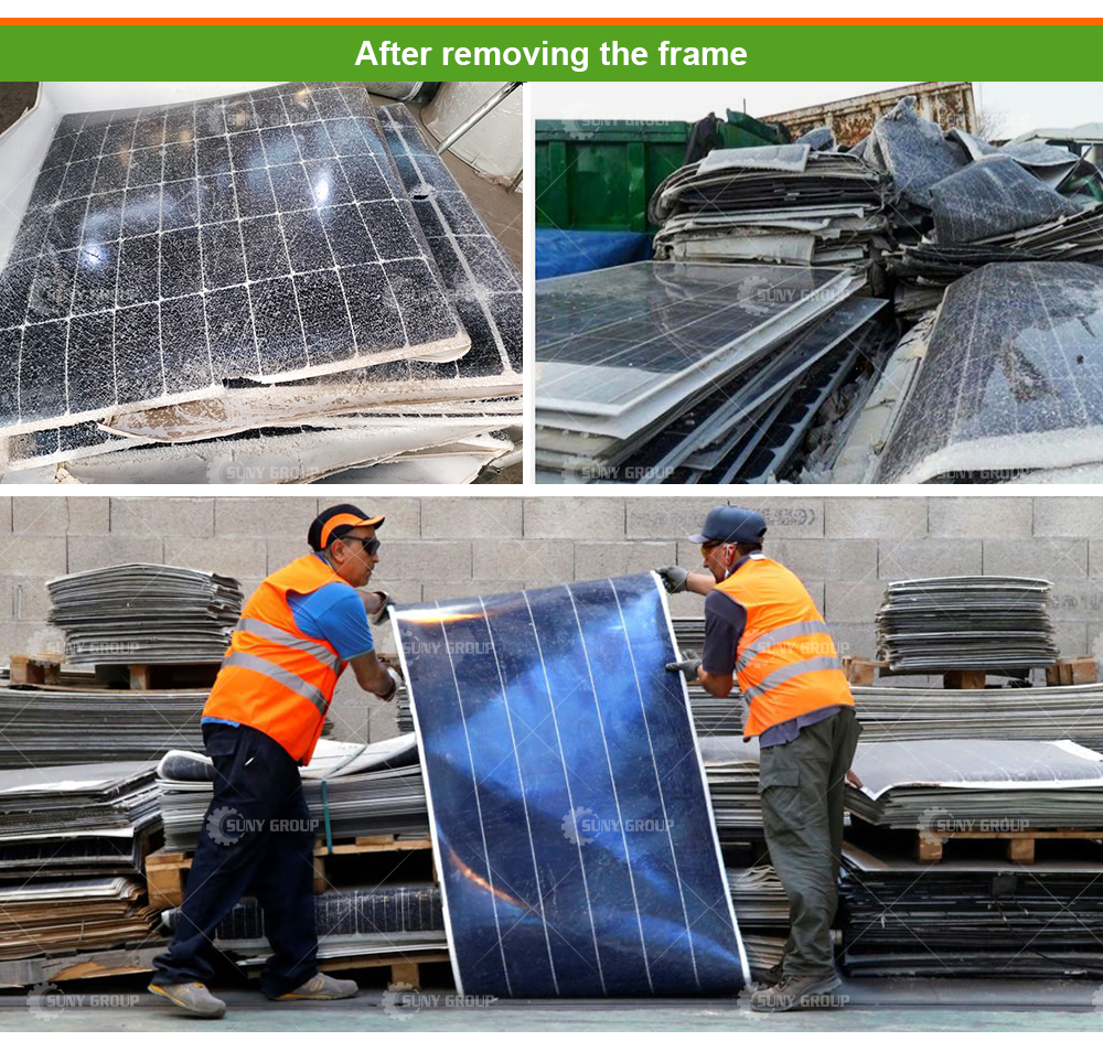 High Demand Solar Panel Aluminum Alloy Frame Removing Machine for 6-8 Times/Min Design
