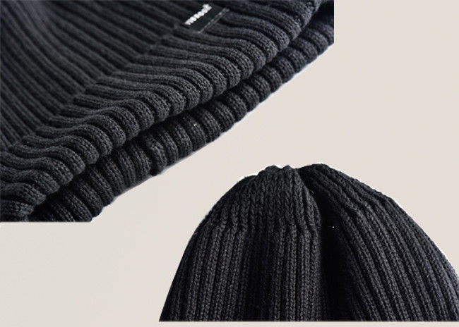Simple Womens Custom Caps Hats Pattern Knit With Cotton Material