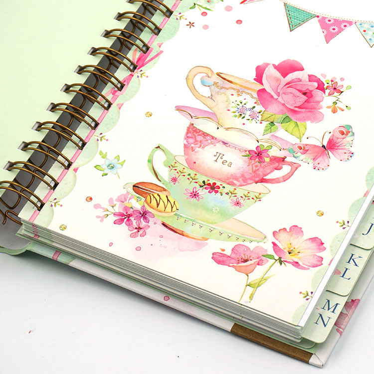 Conceal Wire O Book Binding Custom Spiral Bound Printing 340pages With Dividers