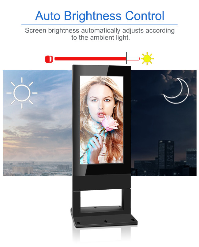 55" Outdoor Lcd Screen 4K Resolution Waterproof IP55 IP65