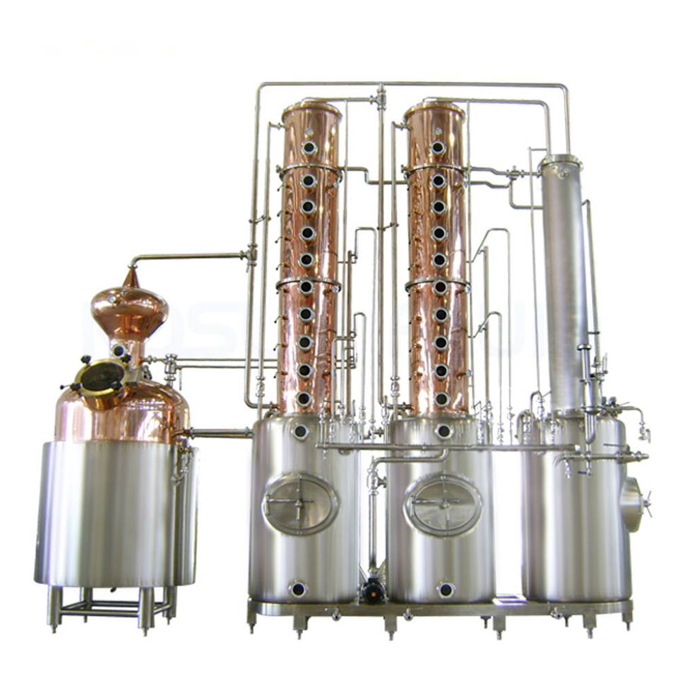 1.5kw Red Copper Vodka And Whisky Alcohol Distillation Brewery Equipment For Products