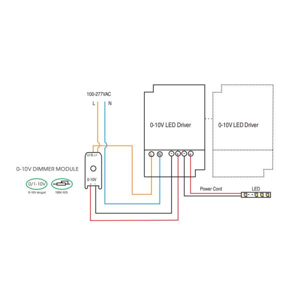 Triac Dimming 350mA Round LED Power Supply 120Vac Input for Ceiling Light