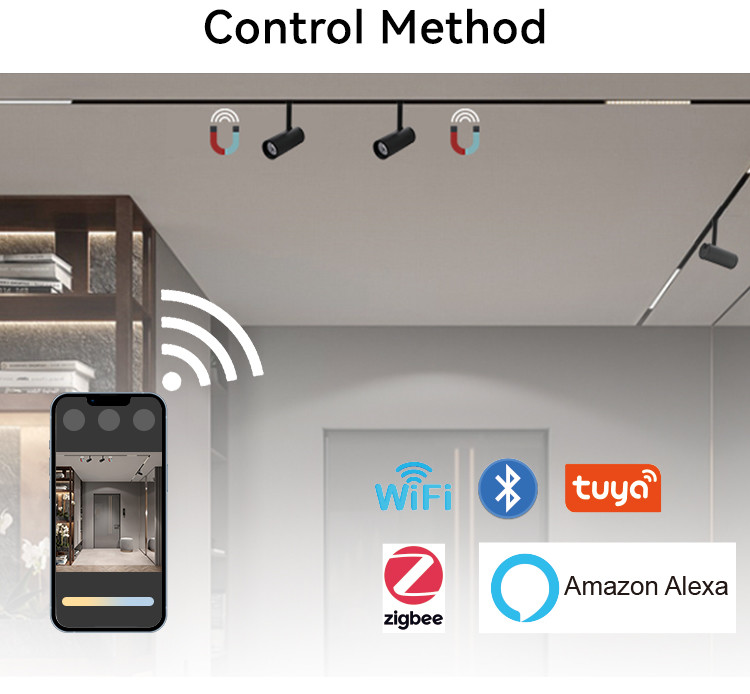 Grille Magnetic Lighting Track 40W Recessed Magnetic Track Lighting