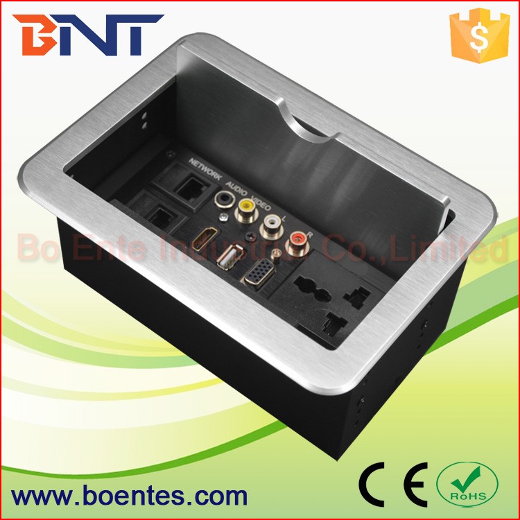 BNT Tabletop Flip Up Multi-function Power Socket Box / Slip Up Socket / Slide Open Socket Box
