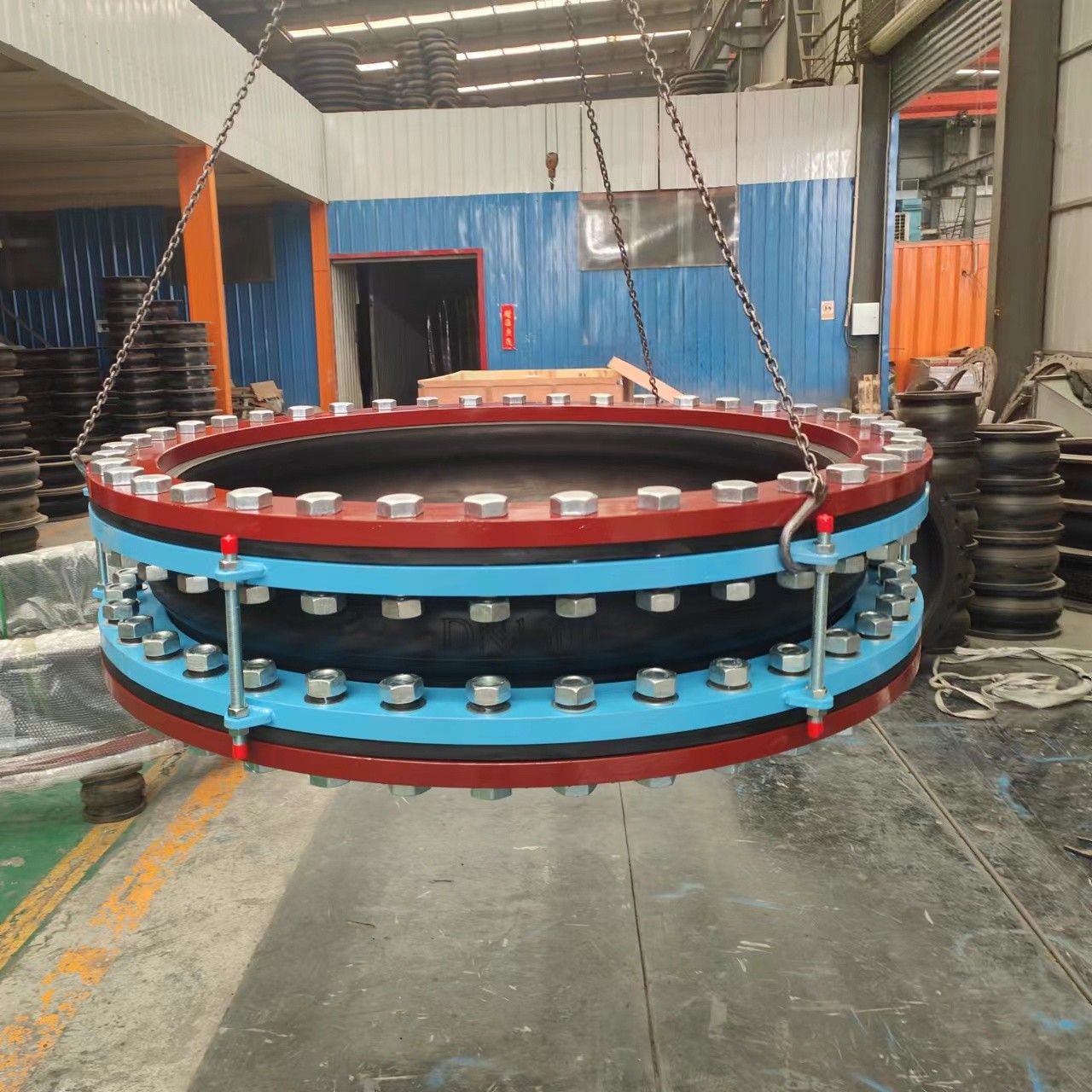 Fully Sealed Rubber Soft Connection Anti Slip Belt Limit Pull Rod Expansion Joint With Rubber
