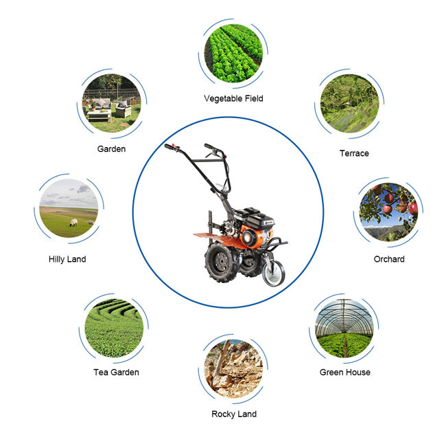 Depth 100mm-300mm Diesel Cultivator Multifunctional Agricultural Machinery