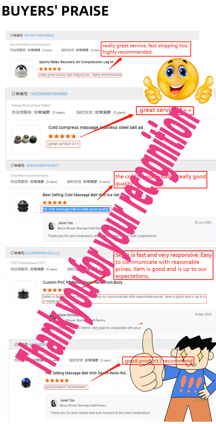 Handheld Massage Roller Ball Customized Logo 170g For Fully Body