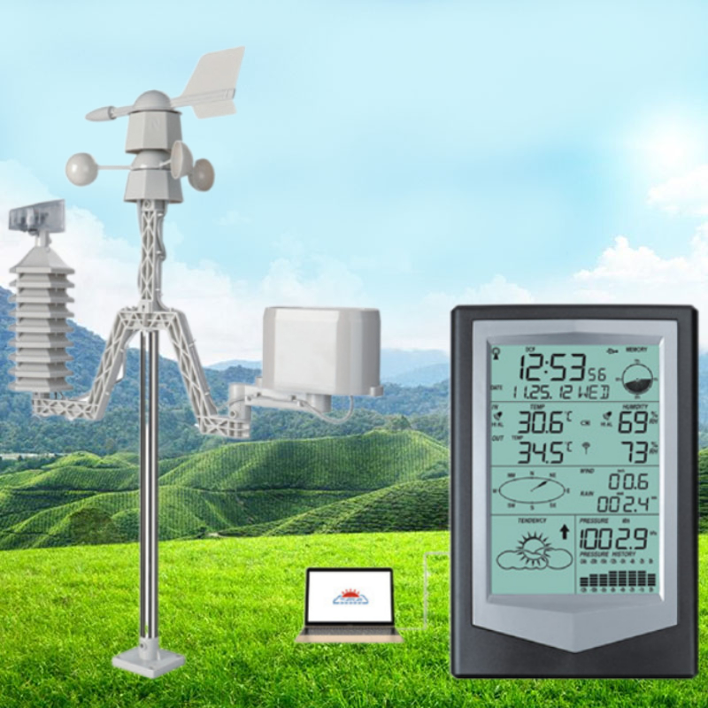 Black And Silver Definition Wireless Weather Station With ±1.0°C Temperature Accuracy