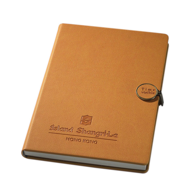 128gsm Matt Art Paper Interior Custom Luxury PU Leather Embossing Notebooks for CMYK Offset Printing