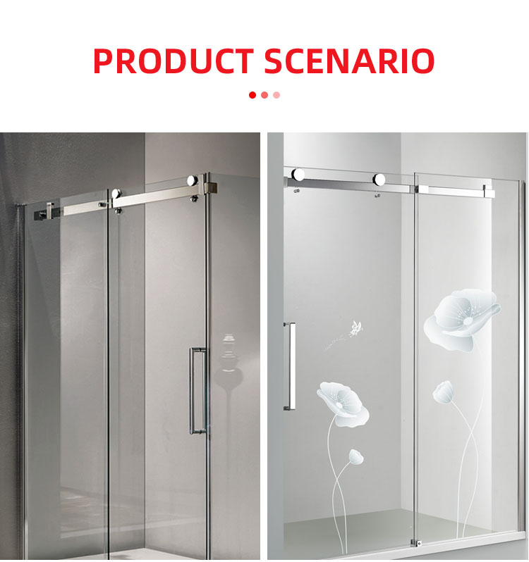 Enhance Your Bathroom with Gold Color Frameless Sliding Shower Door Hardware Fittings