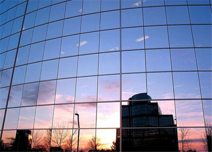 Flat / Curve Shape Solar Reflective Glass , 3mm - 12mm Thickness Brown Reflective Glass