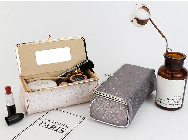 Fashion Custom Digital Print Canvas Black Printed Makeup Cosmetic Case Bag