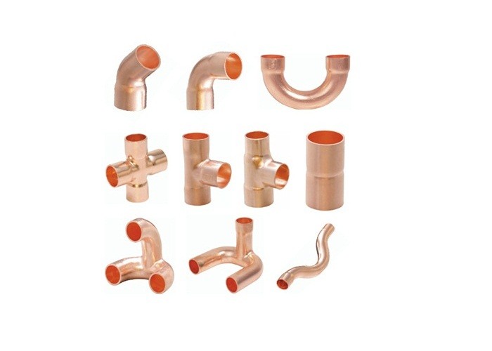 22X3/4" Copper End Feed Straight / Bend Cylinder Metric Thread Adapters For AC