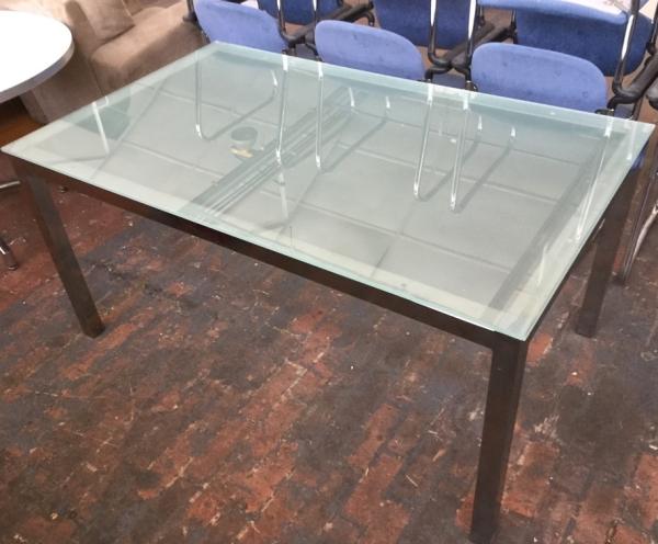 15mm Ultra Clear Toughened Glass Dining Table Top , Rectangle Tempered Glass
