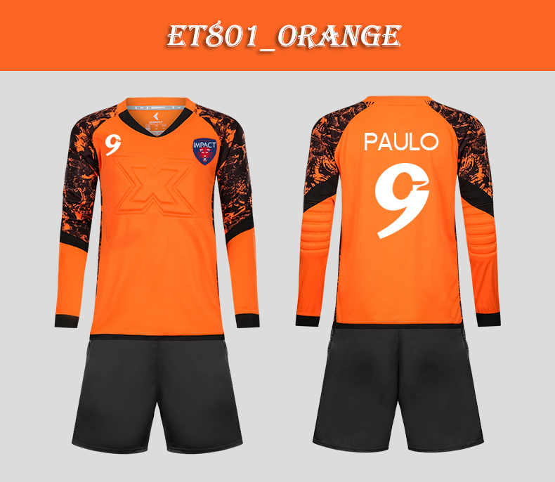 Football goalkeeper uniform Children's anti-collision goalkeeper suit Customized set boys' thickened primary school jersey