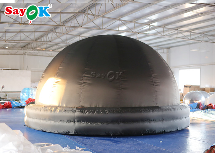 Black Inflatable Planetarium For Schools Education / Digital Mobile Planetarium