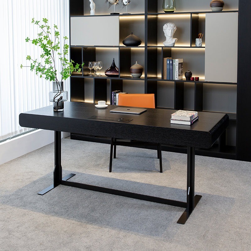 Italian Style Simple T Leg Writing Desk for Commercial Home