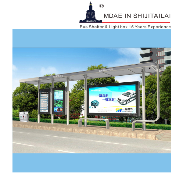 Waiting 220V H2500mm Prefabricated Bus Shelters