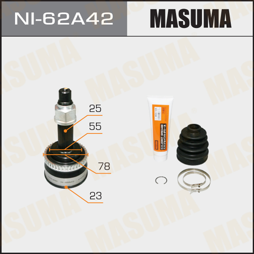 40Cr Shaft CV Joint Kit for NISSAN SENTRA 1KDFTV KDJ120L NI-62A42 MASUMA Auto Parts