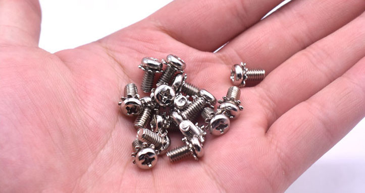 Stainless Steel Cross Recessed Pan Head Screw With External Tooth Lock Washer Assemblies Screws
