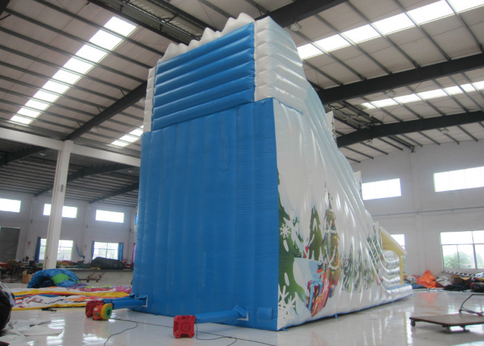 Snow Mountain Big Inflatable Water Slides , Amusement Park Commercial Grade Water Slide