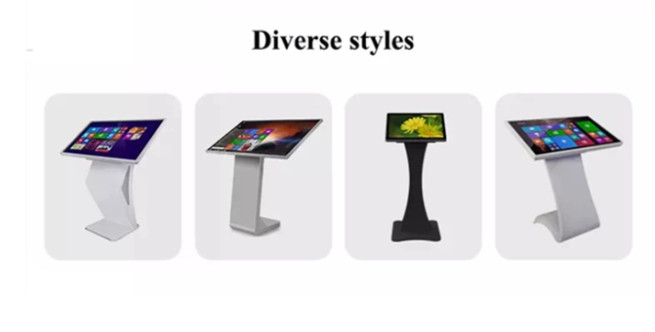 Network Wifi 340cd/m2 RJ45 Floor Stand Digital Signage 55in