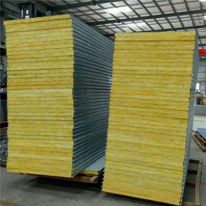 China 50mm fiber glass wool fireproof sandwich panel 5950x 960mm for roofing on sale