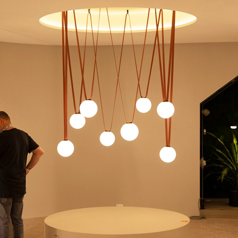 Minimalist Duplex Floor Wabi Sabi Style Designer Villa Belt Living Room Dining Room linear pendant lighting(WH-AP-560）