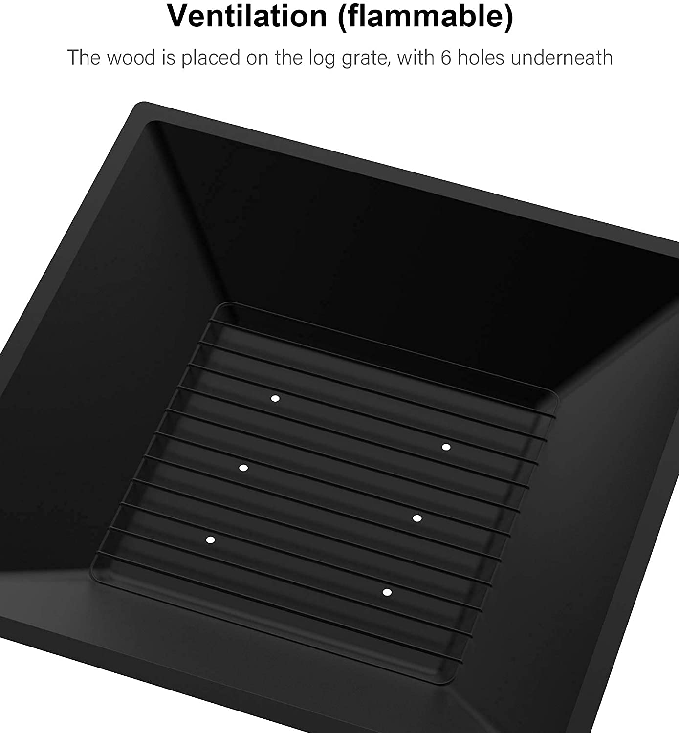 Outdoor Heating Square Fire Pit 32 Inch for Patio Backyard Garden High Satisfaction