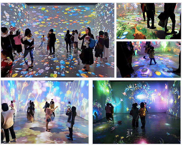 Children Immersive Multiplayer Interactive 3D Wall Projection Games