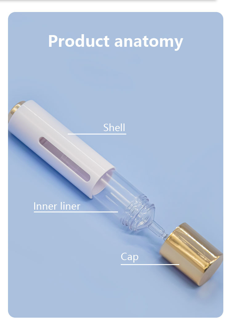 Petg Plastic Push Button Syringe 15ml Essential Oil Dropper Bottle