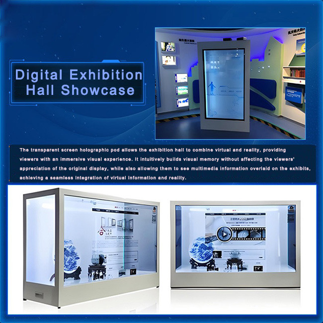 FCC Transparent LCD Advertising Interactive Translucent Lcd Box
